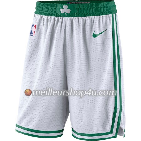 Homme NBA Boston Celtics Shorts Blanc 2018-19 Nike Swingman
